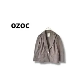 【オゾック】カジュアル　ジャケット　綿　茶　38