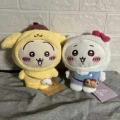 ちいかわ　サンリオコラボぬいぐるみ ちいかわ、うさぎ2体セット