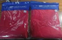 ユニクロ　ドライ　カラークルーネックTシャツ　半袖　赤　XL＆L2枚セット