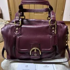 COACH コーチ ハンドバッグシグネチャー オールレザータッセル付き