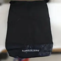 슬렌더톤 나일론 드로우스트링 백 블랙