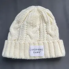 CIAOPANIC TYPY ケーブルニット帽 ホワイト