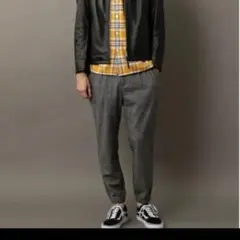 ウール混紡ダークグレー ジョガーパンツ　S