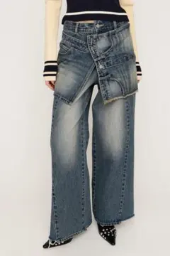 SLY REMAKE ASYMMETRY L／W DENIM デザインデニムのサムネイル