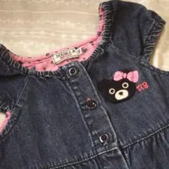 ミキハウス DOUBLE.B デニムジャンパースカート ワンピース 90