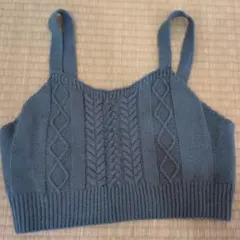 ニットビスチェ　Mサイズ　水色