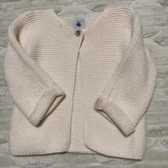 プチバトー　ピンク　ニットカーディガン 12M