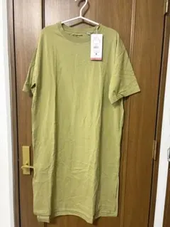 GLOBAL WORK 着丈選べるUSAワンピ M オリーブ