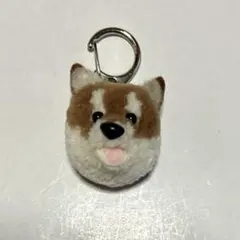 柴犬ぽんぽんチャーム　ぽんぽんアニマル　柴犬　キーホルダー