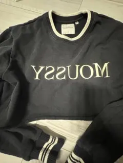 MOUSSY クロップドスウェット ブラックのサムネイル