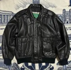 90s leather jacket A-2ラムレザー ボンバー ジャケットのサムネイル