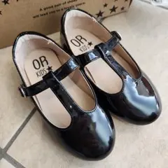 OR KIDS ブラック バレエシューズ　フォーマルシューズ　15cm