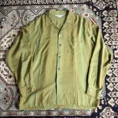 希少 50s Sportsman レーヨンシャツ オリーブ L 玉虫 ギャバ - メルカリ
