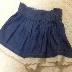 デニムキュロットスカート