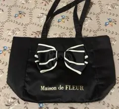 Maison de FLEUR ♡リボントートバッグ　黒 ♡