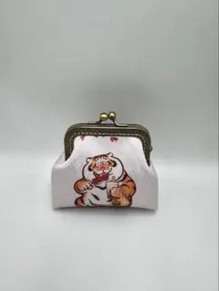 【ハンドメイド】がま口 ポーチ #664