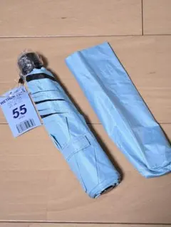 ウェザーテック　折りたたみ傘　日傘　晴雨兼用　55cm　水色