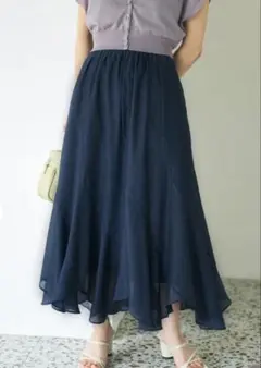 cohina シャイニーエスカルゴドレープスカートregular
