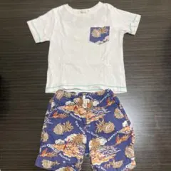 BIMS:mini ハワイアンプリント Tシャツとパンツ 上下セット 100cmのサムネイル