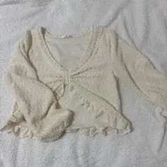 axes femme レース　透かし編み フリル　ボレロ　 フェアリーグランジ