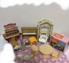 シルバニアファミリー ブランコ　ピアノワゴン家具セット