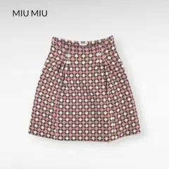 MIUMIU Pink Patterned Skirt Archive