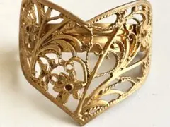 年代物 当時物 未使用透かしハート カーブのあるvintageバレッタ