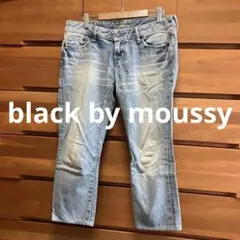 ブラックバイマウジーデニムパンツ クロップド black by moussy