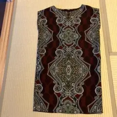 ペイズリー柄ノースリーブチュニック
