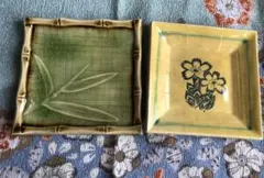 値下げ⭐️送料込み　有田焼小皿(角) 2枚セット