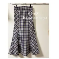 terawear emu チェック柄マーメイドスカート Mサイズ