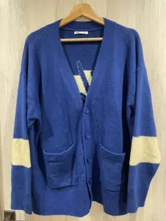ZARA 青 ニットカーディガン完売品のサムネイル