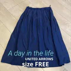 ネイビー プリーツ スカート