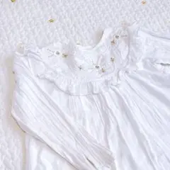 ZARA 刺繍ブラウス　3/4 104cm