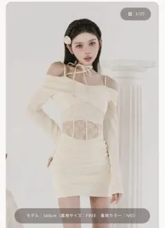 Darich コルセットレースカットミニワンピース