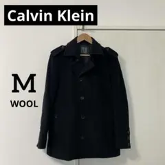 Calvin Klein／カルバンクライン ウール Pコート ブラック Mサイズ