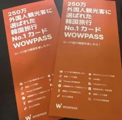 すぐ発送！新品　Wow pass ワオパス　2枚　値下げ不可　一枚売り不可