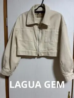 LAGUA GEM ホワイトベージュ クロップドジャケット