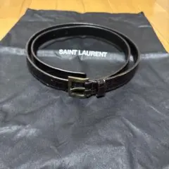 SAINT LAURENT ブラウンレザーベルト