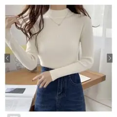 GRL ハイネックリニットトップス［ Cu441 ］アイボリー M