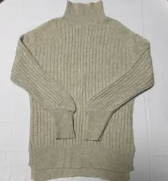 【Ungrid】 リブニット/タートルネック/ 膝上 ワンピース