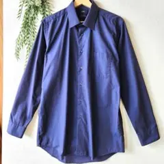 パーソンズ フォー メン 洋服の青山『Ｌ86』形態安定性 ネイビー ワイシャツのサムネイル