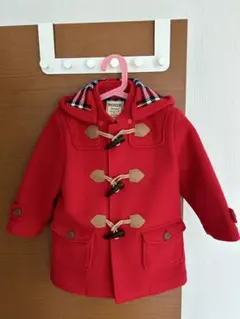 ミキハウス赤いダッフルコート フード付き