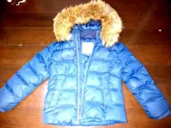 TOMMY HILFIGER ネイビー ファー付きダウンコート 100cm