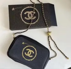 CHANEL ショルダーバッグ ブラック ゴールド