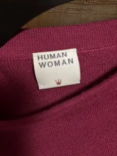 HUMAN WOMAN ピンク 長袖ニット