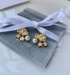 DIOR ピアス ゴールド