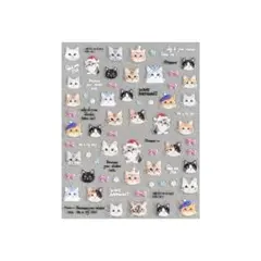 猫のイラスト ネイルシール1枚