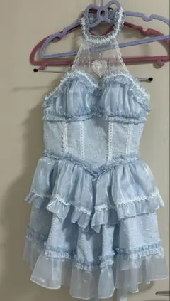 シーイン ロリータ風ワンピ 水色 Mサイズ