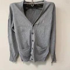 EASTBOY グレー ボタン付きカーディガン 9号